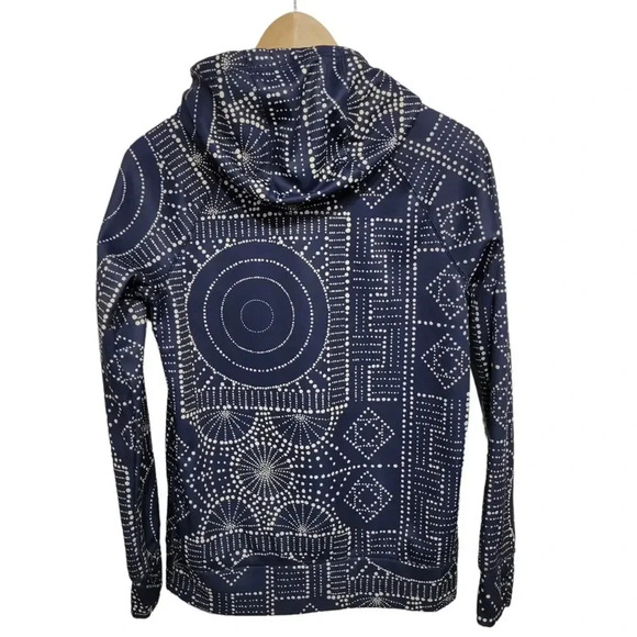 Burton Navy and White Patterned Hoodie - Picture 2 of 5